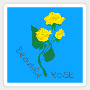 Golden rose Sticker